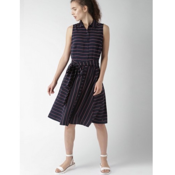 Tommy Hilfiger NWOT Sleeveless Button Down Shirt Dress - Picture 1 of 9